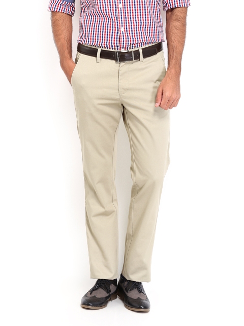 

Allen Solly Men Beige Custom Slim Fit Trousers