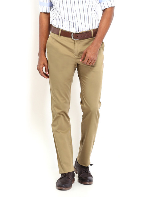 

Allen Solly Khaki Custom Slim Trousers