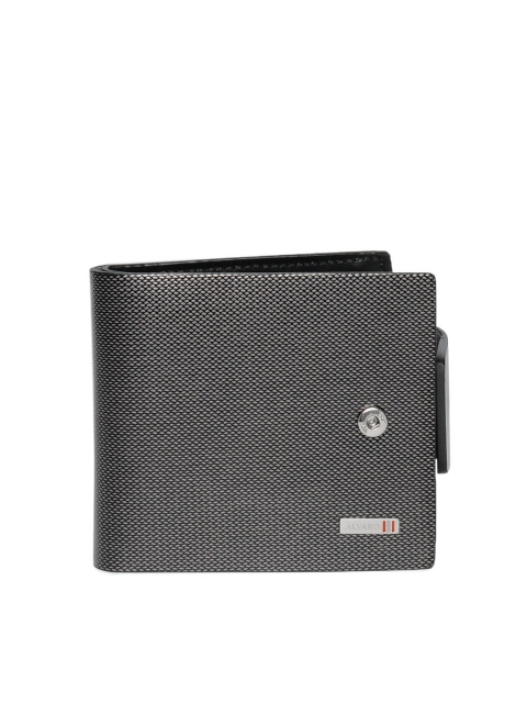 

Alvaro Castagnino Men Grey Printed Leather Wallet