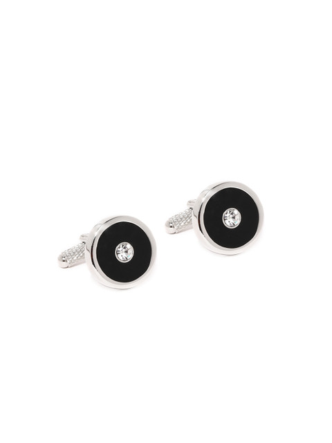 

Alvaro Castagnino Steel-Toned & Black Cufflinks