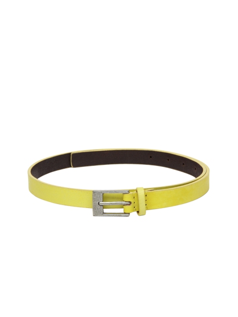 

American Swan Women Yellow Leather Belt