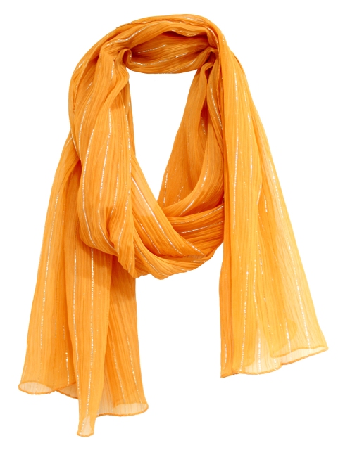 

Anekaant Orange Striped Stole