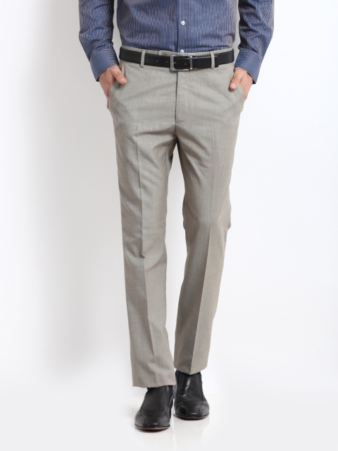 

Arrow Men Beige Tapered Fit Formal Trousers
