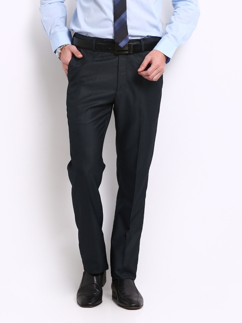 

Arrow Men Charcoal Grey Tapered Fit Formal Trousers