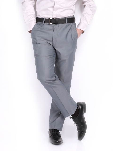

Arrow Men Grey Tapered Fit Formal Trousers