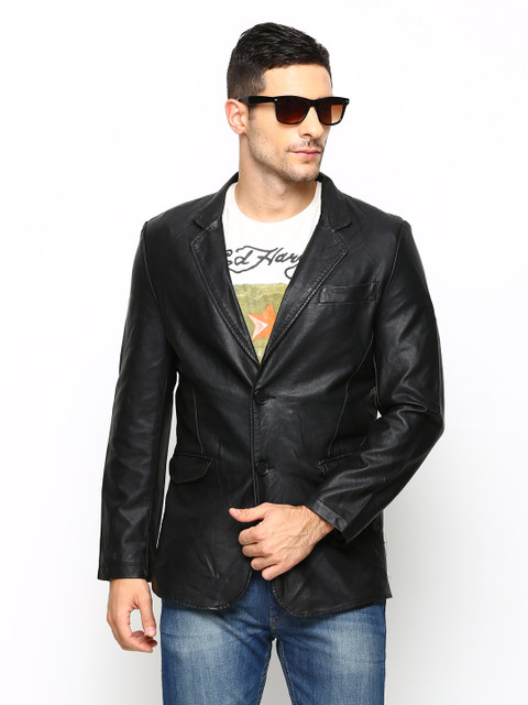 

Arrow New York Men Black Solid Tailored Jacket