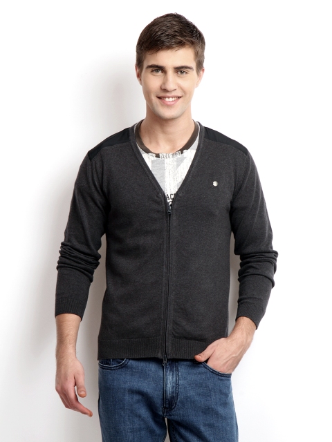 

Arrow New York Men Charcoal Grey Sweater