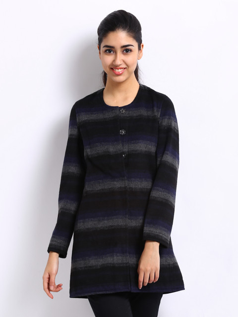 

Arrow Woman Black & Grey Striped Coat