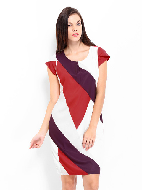 

Arrow Woman Pink & Peach Coloured Sheath Dress