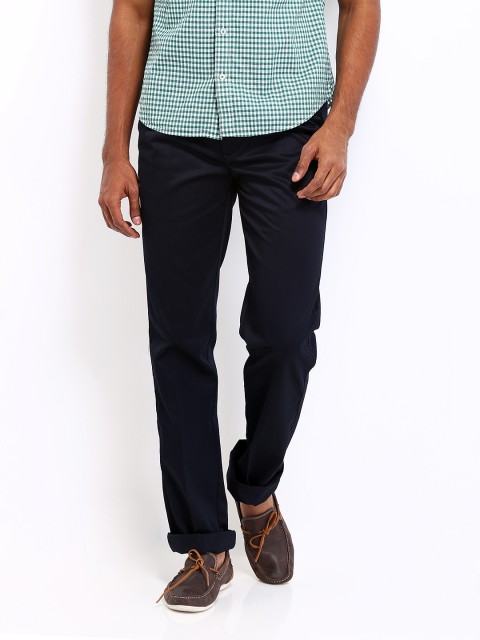 

Arrow Sport Men Navy Blue Comfort Chinos Trousers