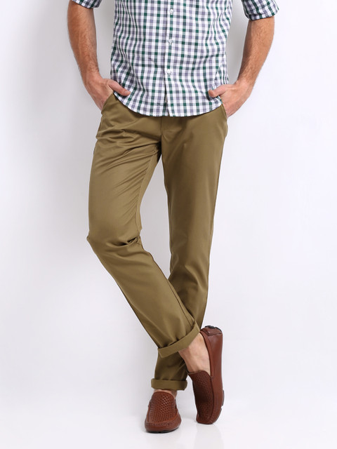 

Arrow Sport Men Khaki Tapered Chrysler Fit Trousers