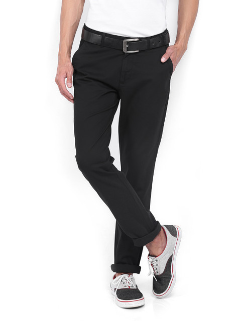 

Arrow Sport Men Black Chrysler Fit Trousers