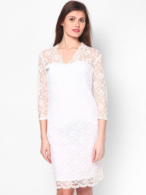 

Athena White Lace Shift Dress