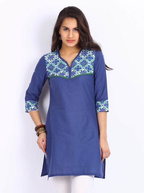 

Aurelia Women Blue Printed Kurta