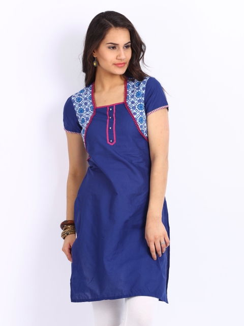 

Aurelia Women Blue Printed Kurta