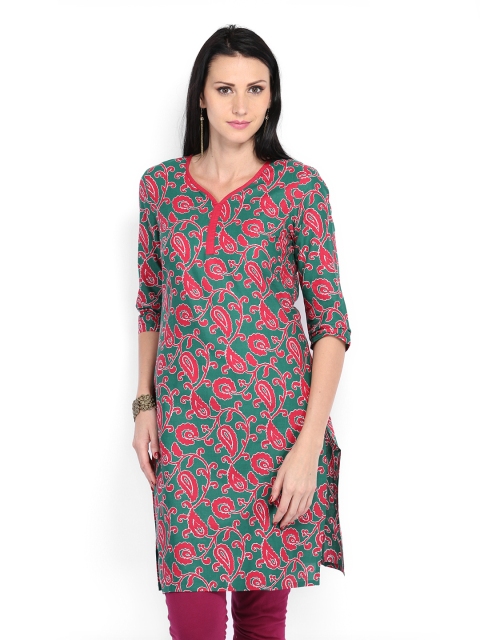 

Aurelia Women Green Printed Kurta