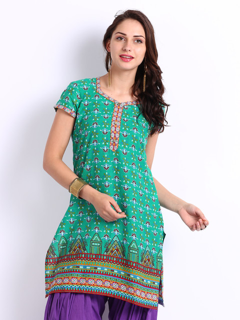 

Aurelia Women Green Printed Kurta