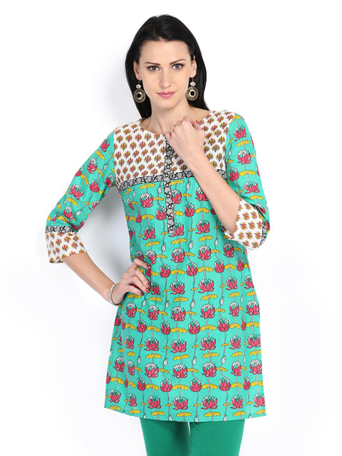 

Aurelia Women Green Printed Kurta