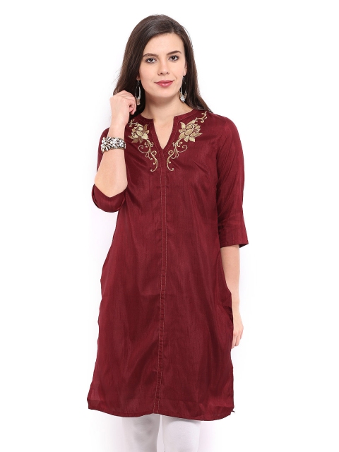 

Aurelia Women Maroon Kurta