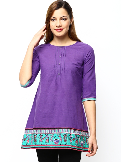 

AURELIA Women Purple A-Line Kurti