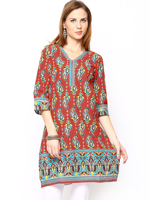

Aurelia Women Red Printed Kurta