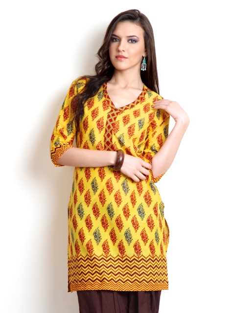 

Aurelia Women Yellow & Red Printed Kurta