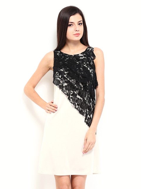 

Avirate Beige Layered Sheath Dress