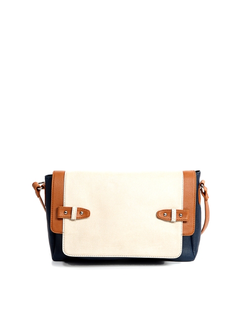 

Bagsy Malone Navy & Beige Sling Bag, Navy blue