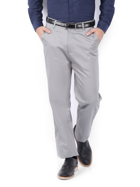 

Basics Men Grey Semiformal Trousers