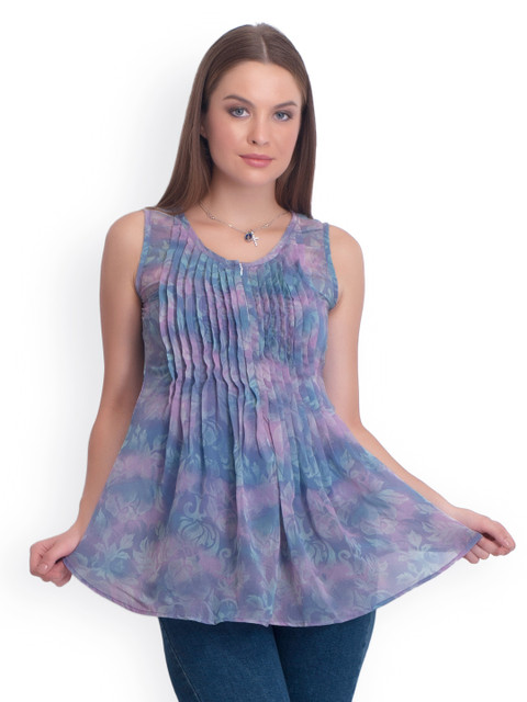 

Belle Fille Women Blue Printed Top