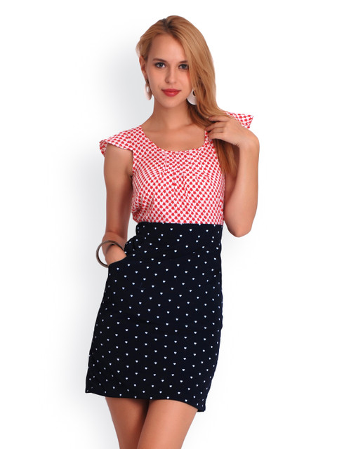 

Belle Fille Red & Navy Tailored Dress