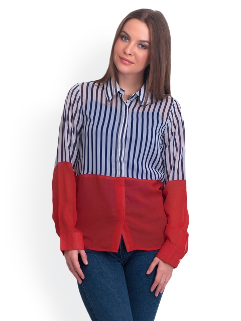 

Belle Fille Women White & Red Shirt