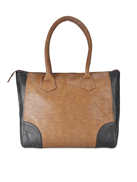 

Berrypeckers Tan Brown & Black Handbag