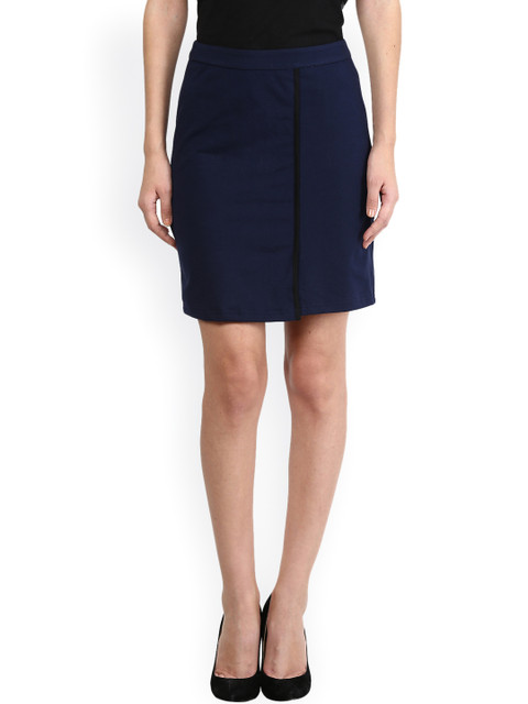 

Besiva Navy Skirt, Navy blue