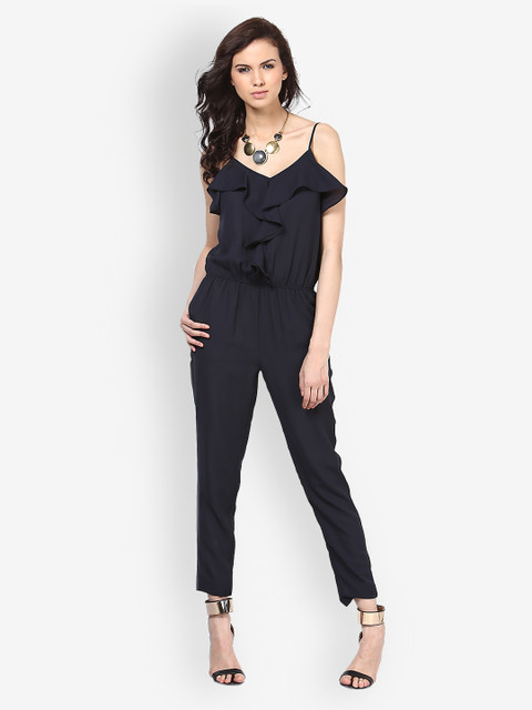 

Besiva Women Navy Jumpsuit, Navy blue