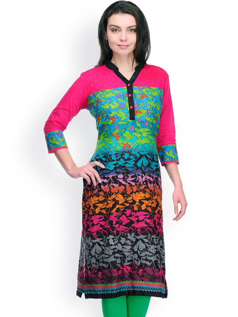 

Bitterlime Women Multicoloured Printed Kurta, Multi