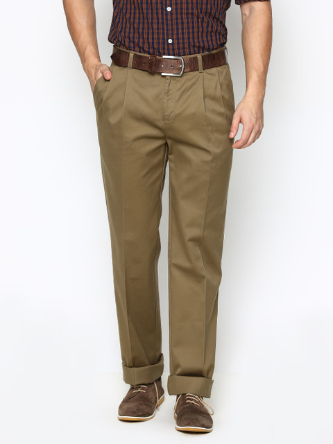 

Blackberrys Men Brown Sharp Fit Trousers