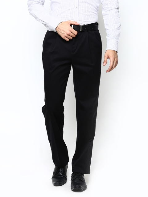 

Blackberrys Men Sharp Fit Formal Trousers, Black