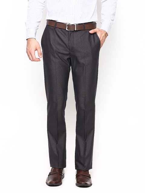 

Blackberrys Men Brown Sharp Fit Formal Trousers