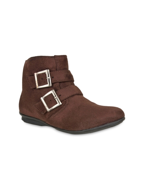 

Bruno Manetti Women Brown Suede Flat Boots