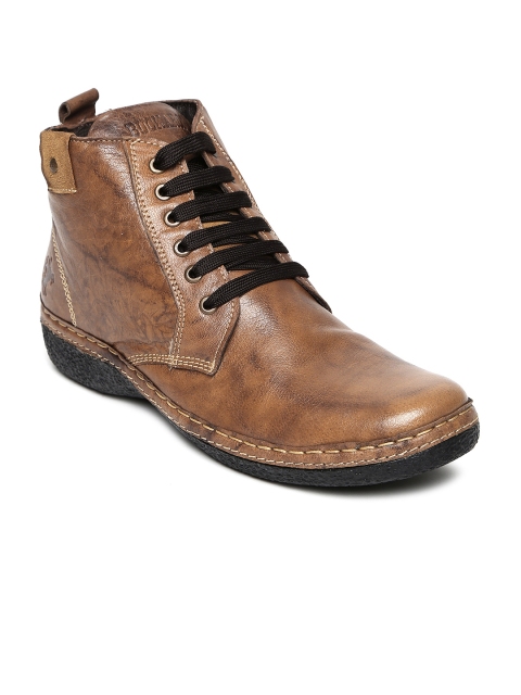 

Buckaroo Men Tan Brown Foster Leather Casual Shoes