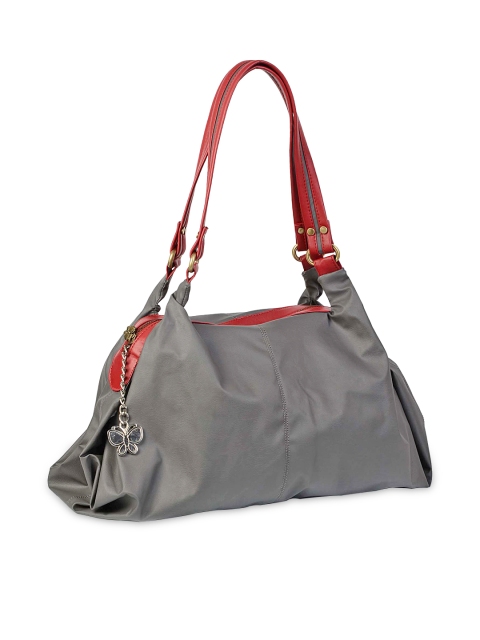 

Butterflies Grey Hobo Bag