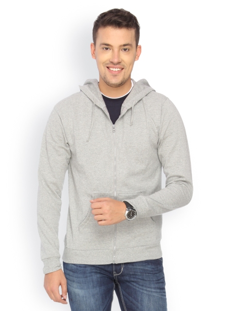 

Campus Sutra Men Pack of 2 Grey Melange Hooded Sweatshirts