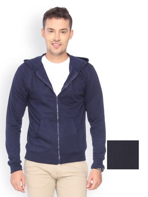 

Campus Sutra Men Pack of 2 Hooded Sweatshirts, Navy blue