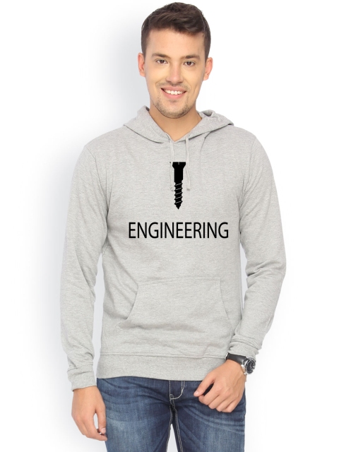 

Campus Sutra Men Grey Printed Sweatshirt