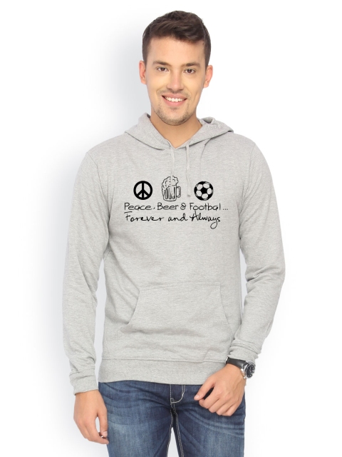

Campus Sutra Men Grey Printed Sweatshirt
