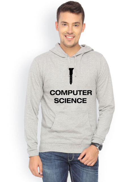

Campus Sutra Men Grey Printed Sweatshirt