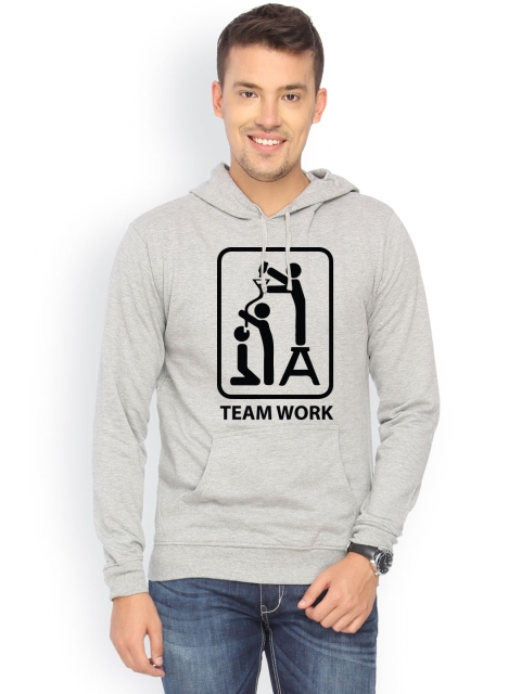 

Campus Sutra Men Grey Printed Sweatshirt