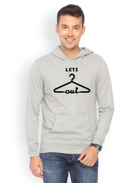 

Campus Sutra Men Grey Printed Sweatshirt