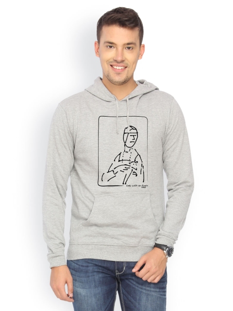 

Campus Sutra Men Grey Printed Sweatshirt